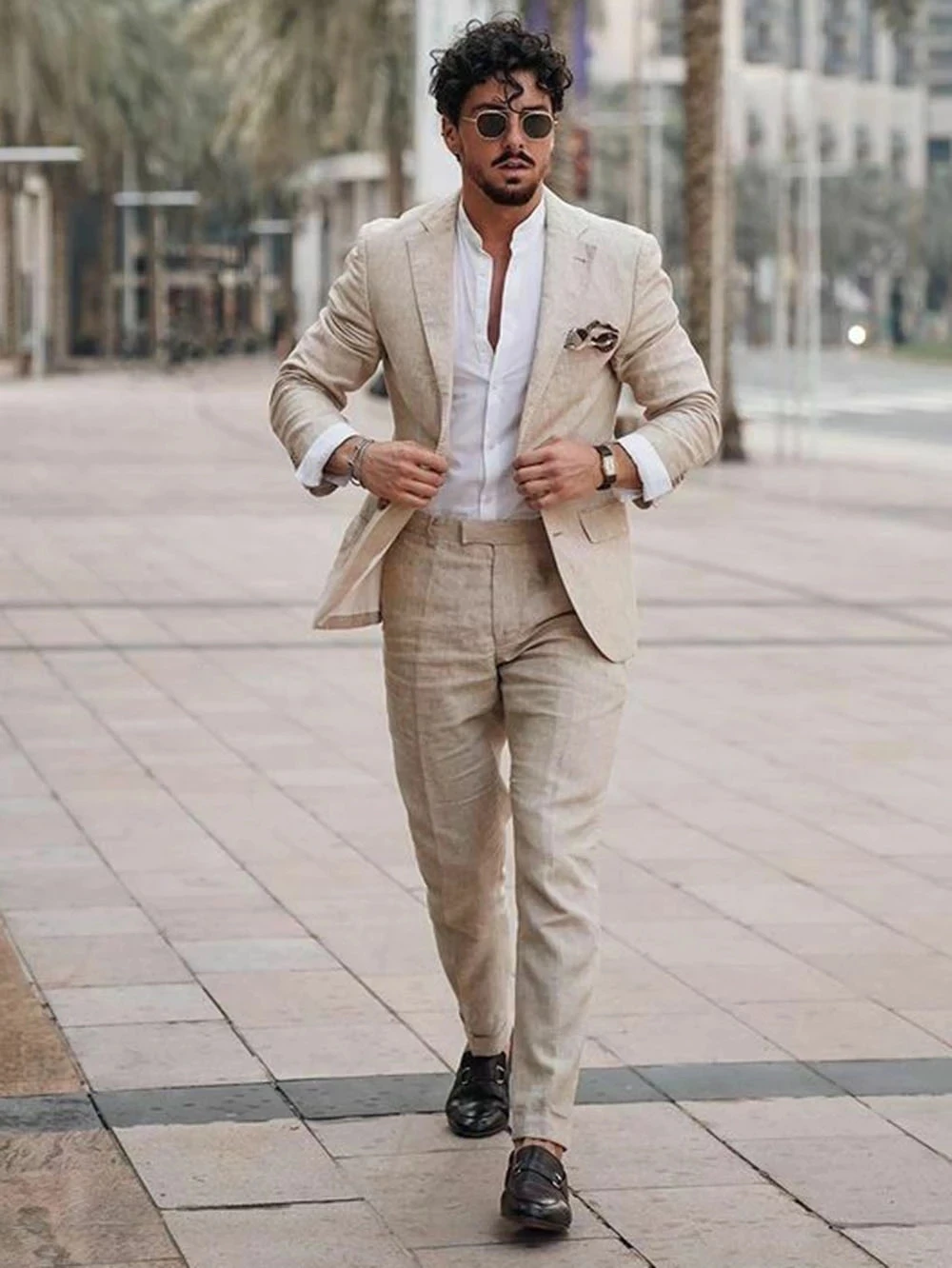 Men Linen Formal Wear - Completo Estivo da Uomo in Lino