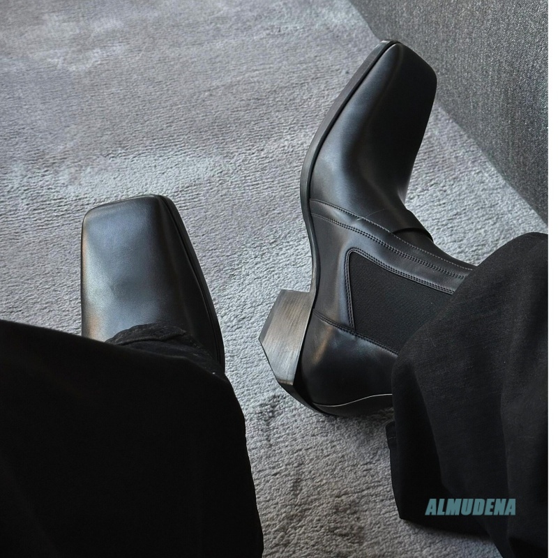 Men'S Formal Style - Stivali Chelsea da Uomo in Pelle
