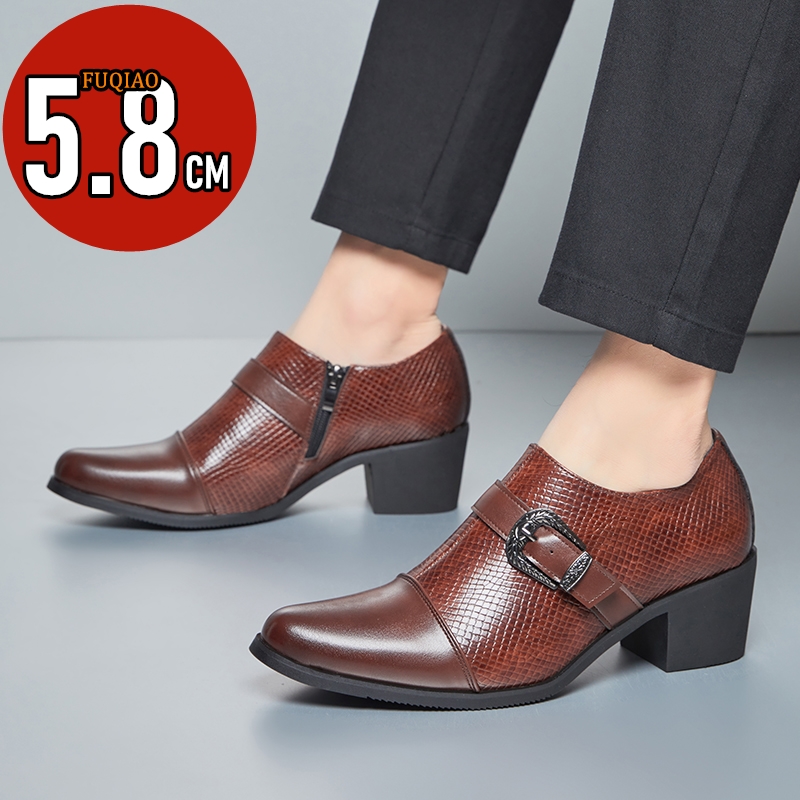 Men'S Formal Style - Scarpe in pelle con tacco alto
