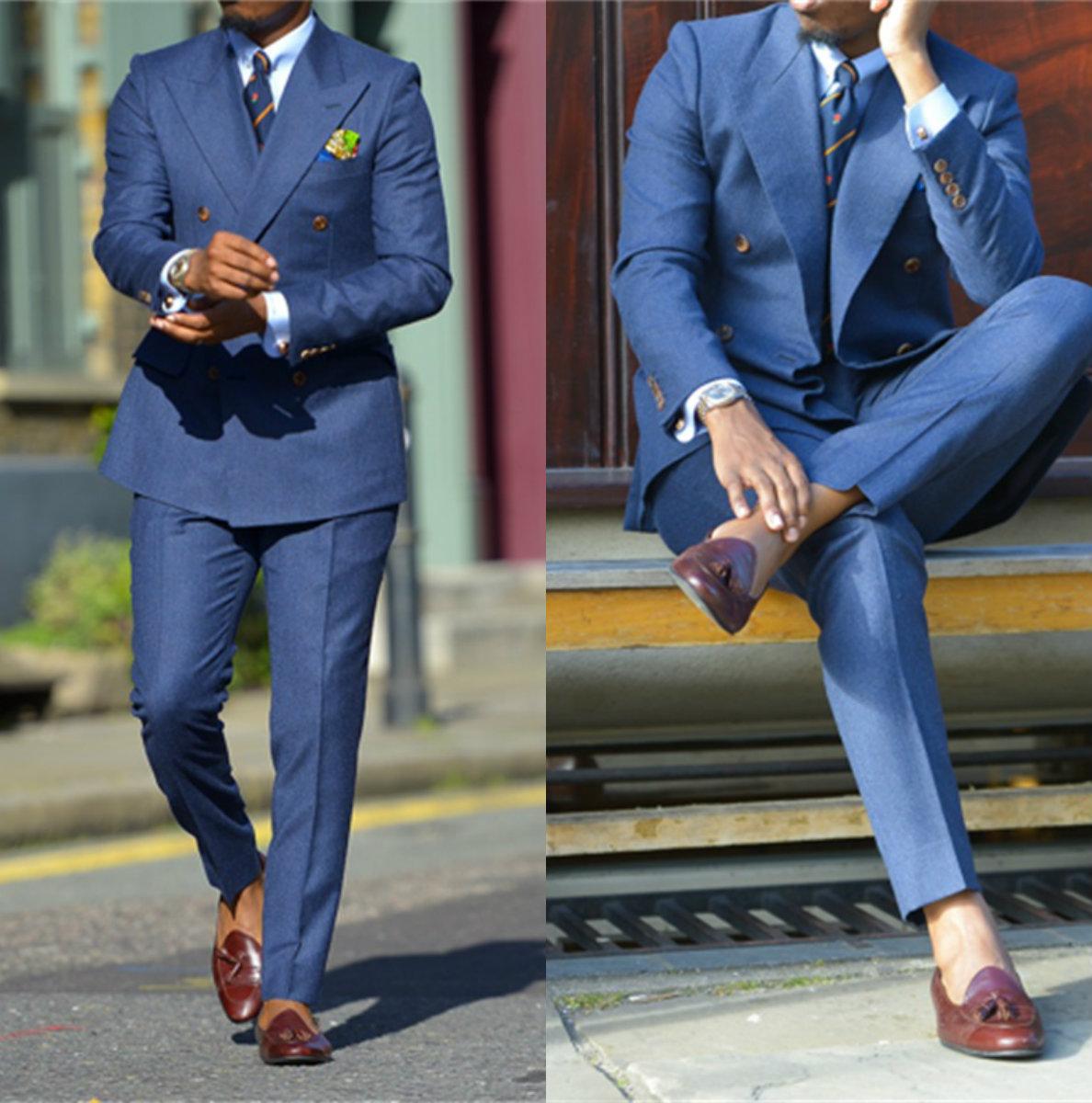 Men Formal Wear Jacket - Abiti da uomo formali blu scuro