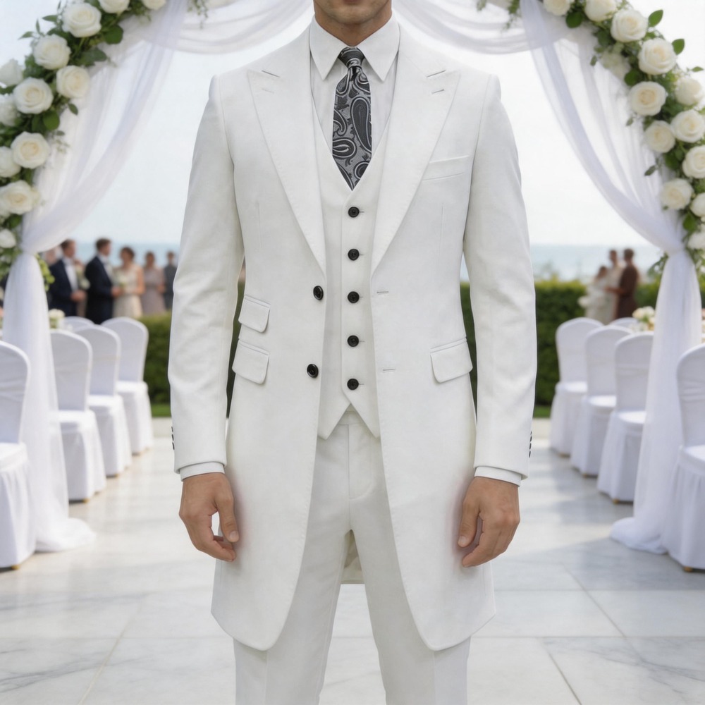 Men Formal Wear Jacket - Abito da uomo slim fit a