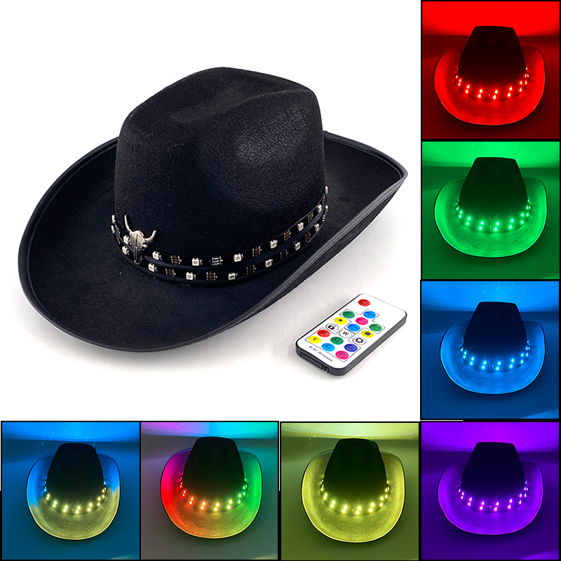Men'S Formal Wear For Graduation - Cappello da cowboy a LED con