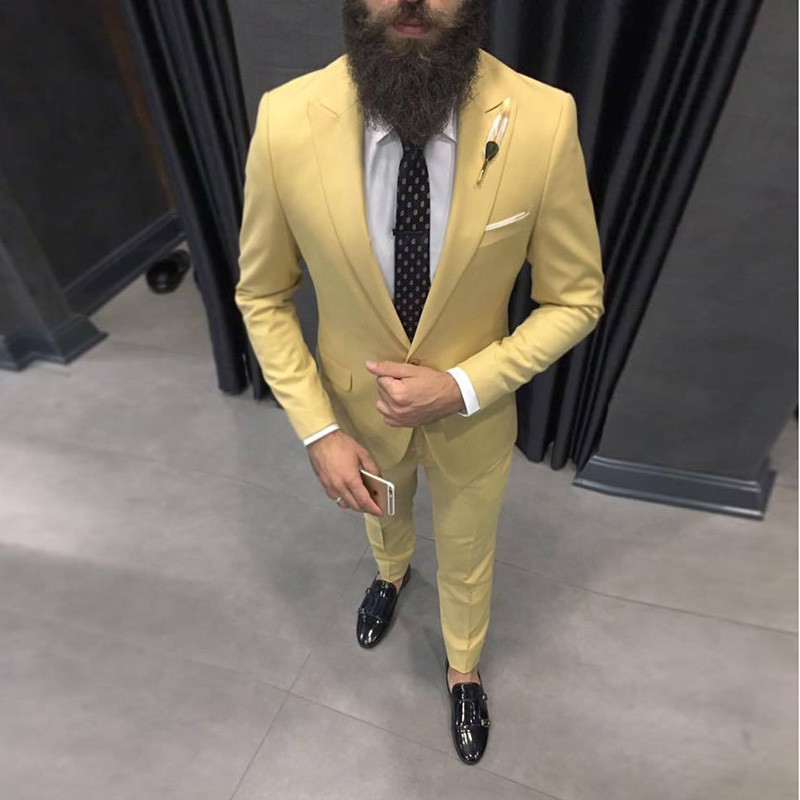 Men'S Formal Dinner Wear - 2025 Ultimi abiti da uomo gialli