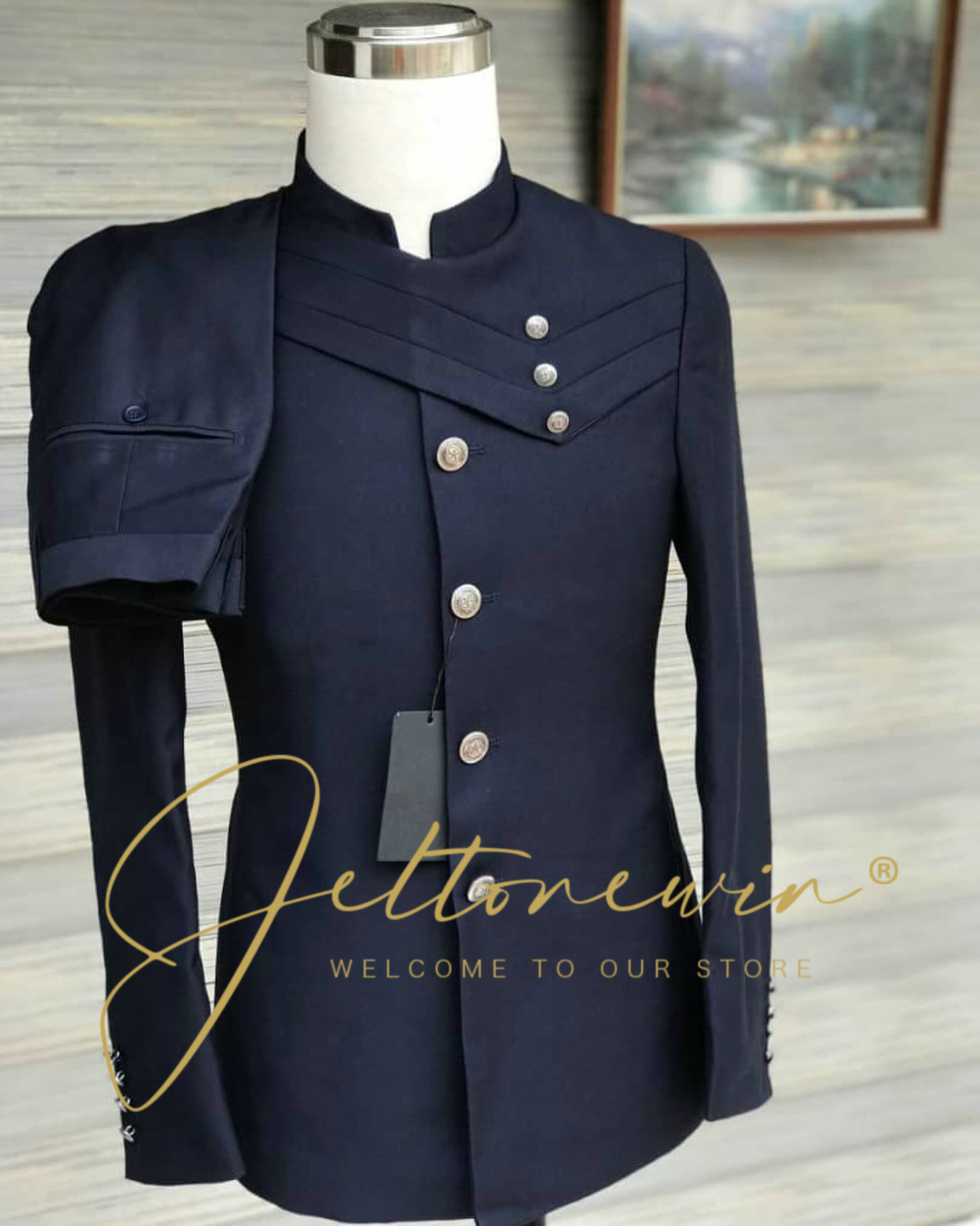 Men Formal Wear Design - Completo da uomo blu navy con