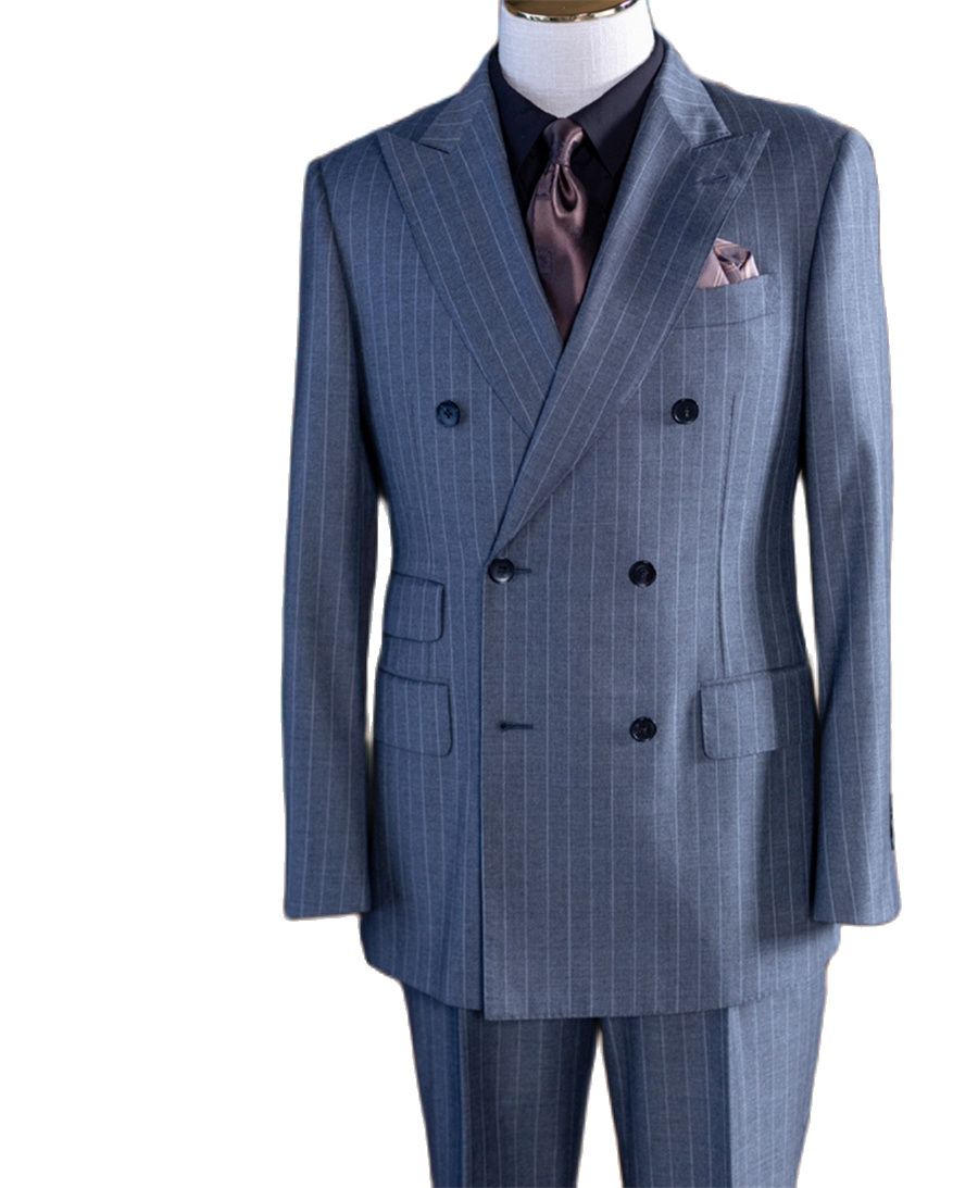 Men Formal Wear With Blazer - Abito da uomo classico grigio a