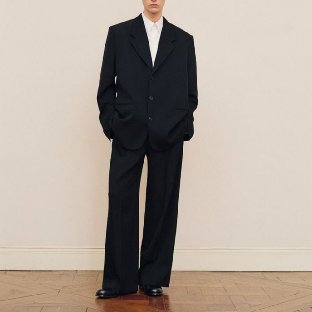 Men Formal Wear Jacket - Abito oversize nero da uomo Set