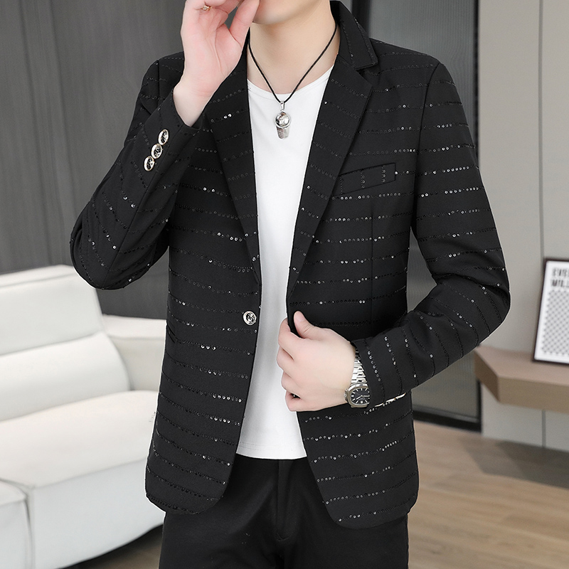 High End Men'S Formal Wear - Blazer da Uomo con Paillettes, Stile
