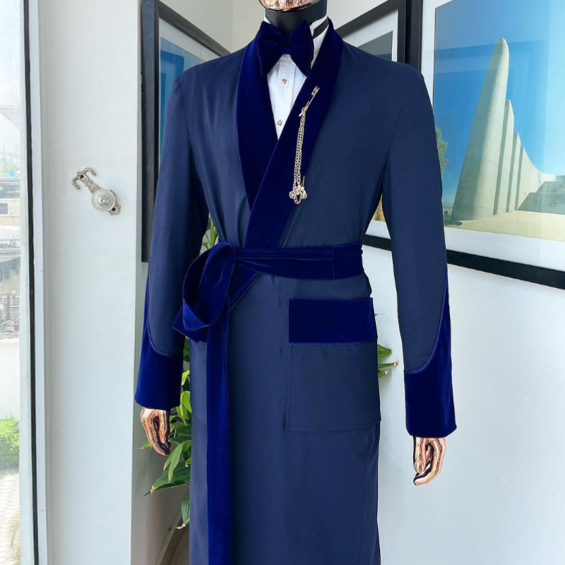 Men Formal Wear With Blazer - Abito da uomo blu royal su