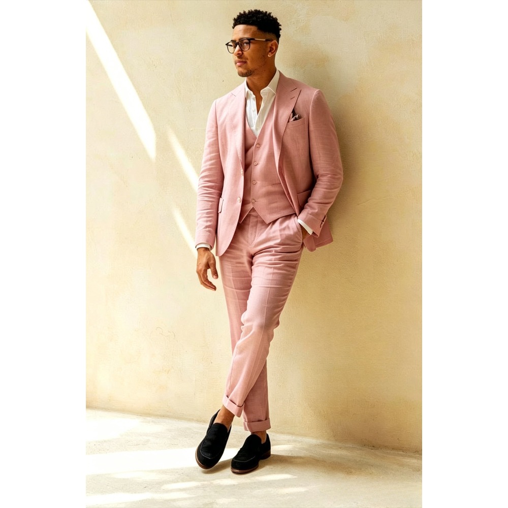 Completo da Sposo in Lino Verd - Men Linen Formal Wear recensione e prezzo