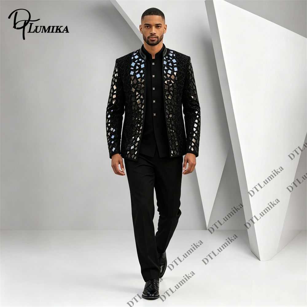Completo da Uomo Nero con Coll - Men Formal Wear With Blazer recensione e prezzo