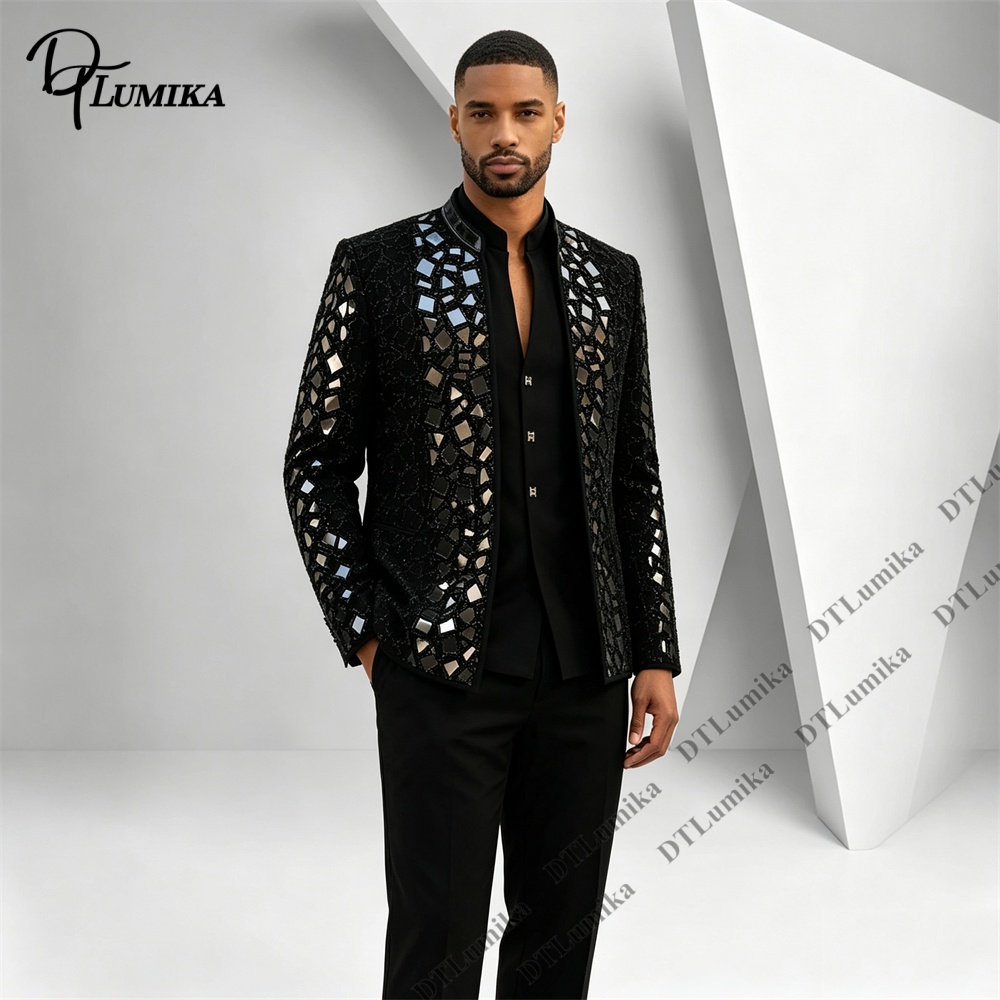 Completo da Uomo Nero con Coll - Men Formal Wear With Blazer recensione e prezzo
