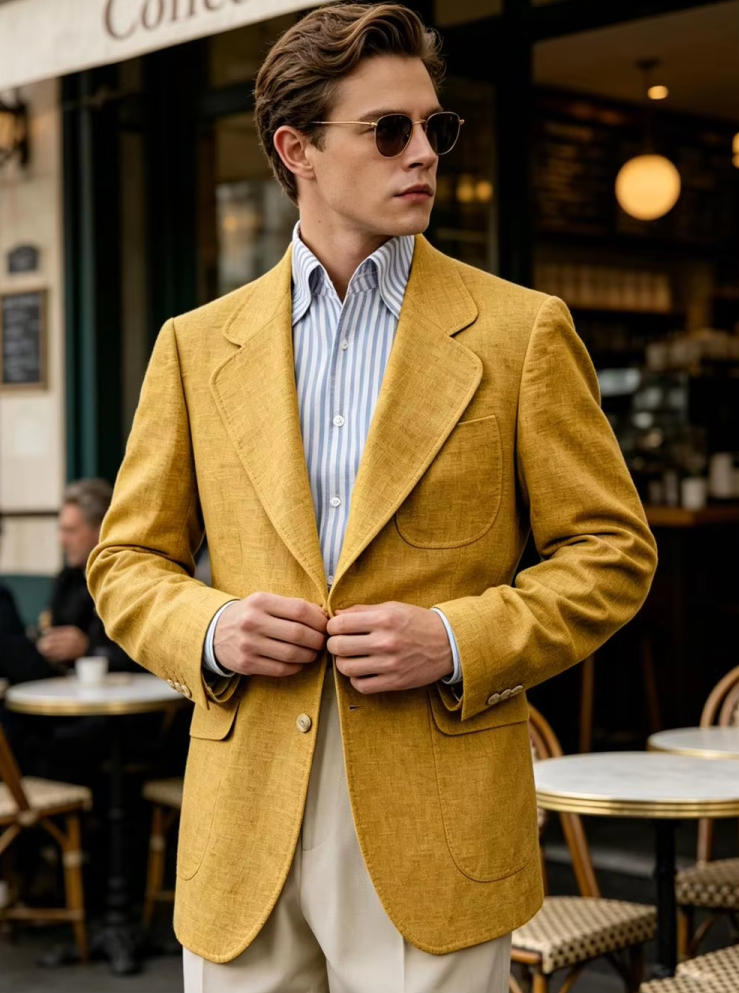 Blazer da uomo in lino, 1 pezz - Men Linen Formal Wear recensione e prezzo