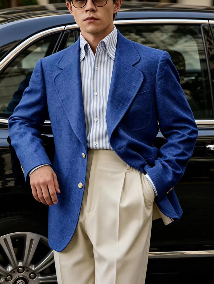 Blazer da uomo in lino, 1 pezz - Men Linen Formal Wear recensione e prezzo