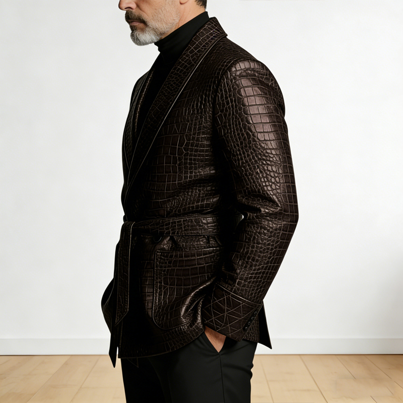    Blazer in Pelle con Motivo - Men Formal Wear Jacket recensione e prezzo