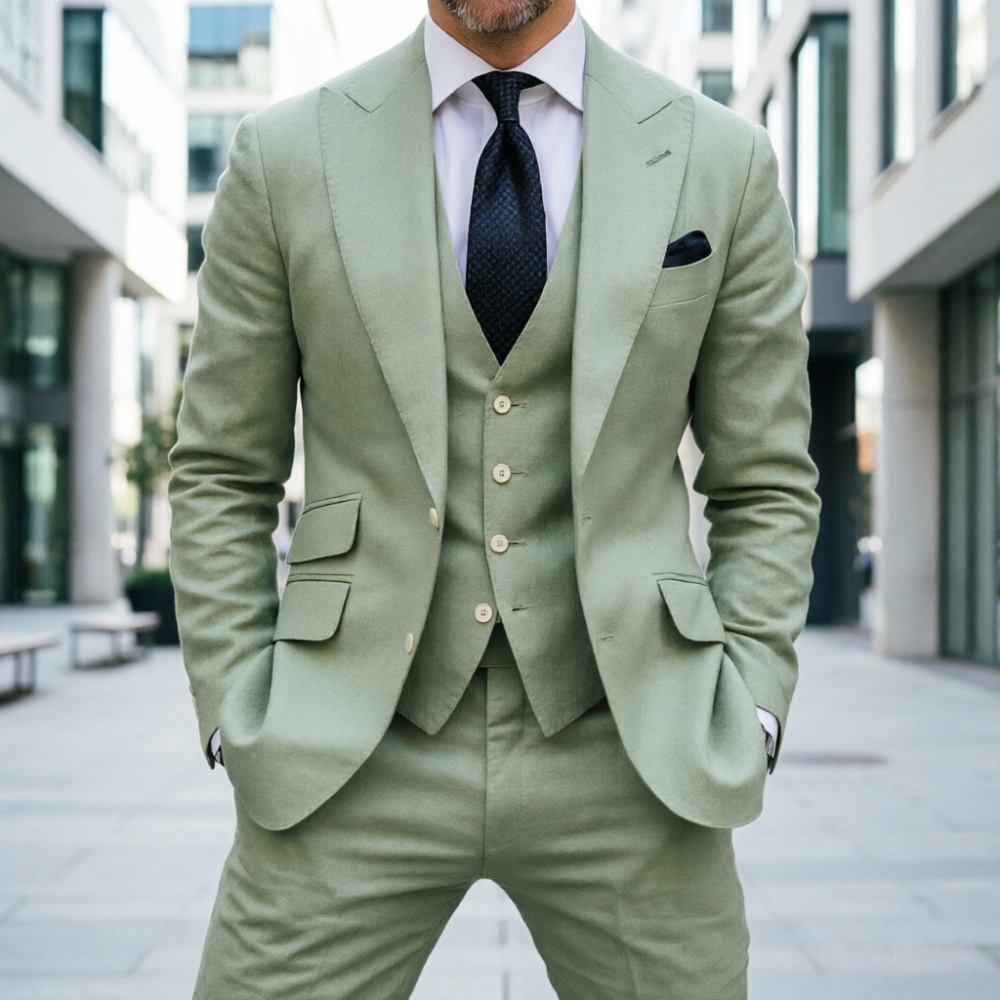 Completo da Uomo in Lino Blu C - Men Linen Formal Wear recensione e prezzo