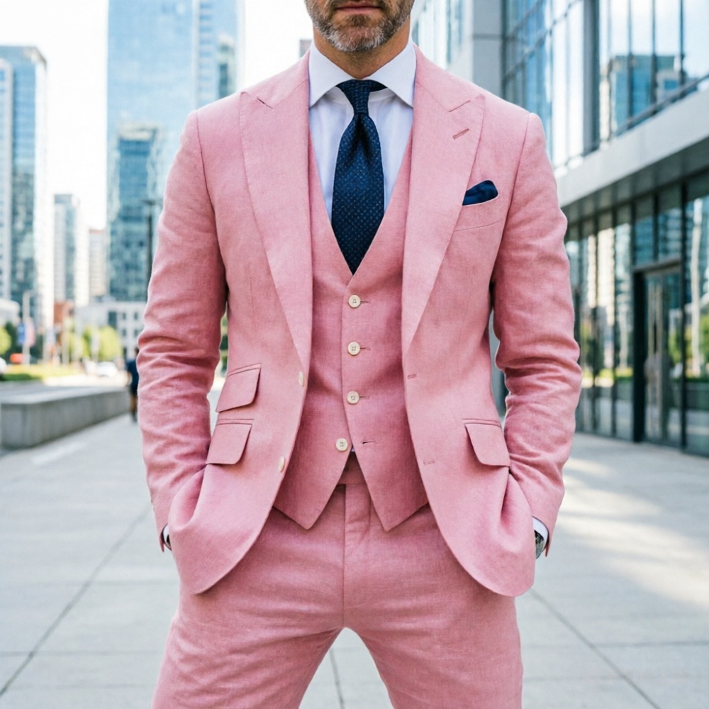 Completo da Uomo in Lino Blu C - Men Linen Formal Wear recensione e prezzo