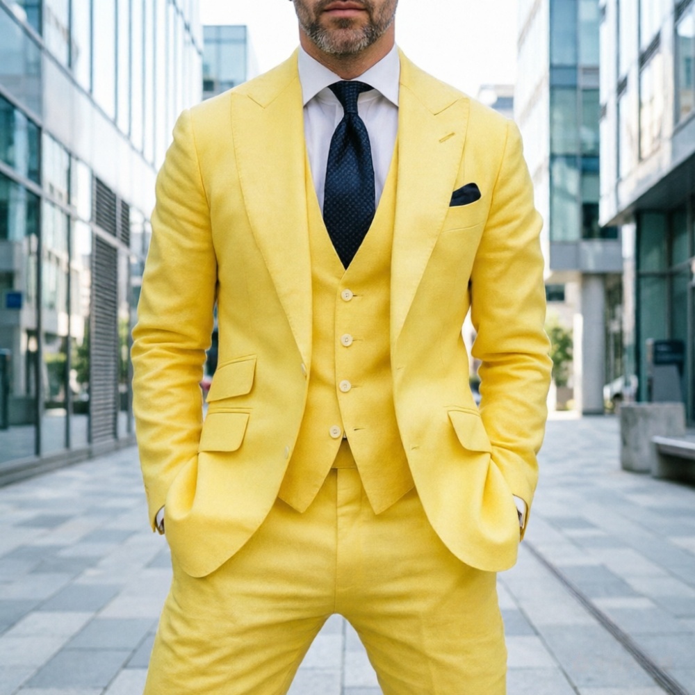 Completo da Uomo in Lino Blu C - Men Linen Formal Wear recensione e prezzo