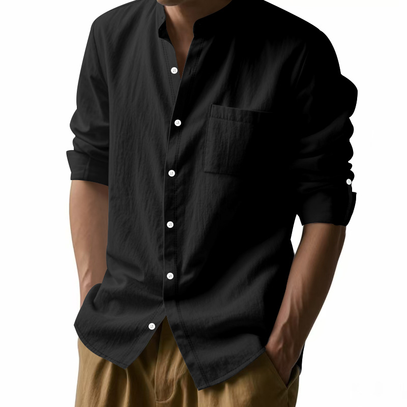 Camicia da uomo in lino con co - Men Linen Formal Wear recensione e prezzo