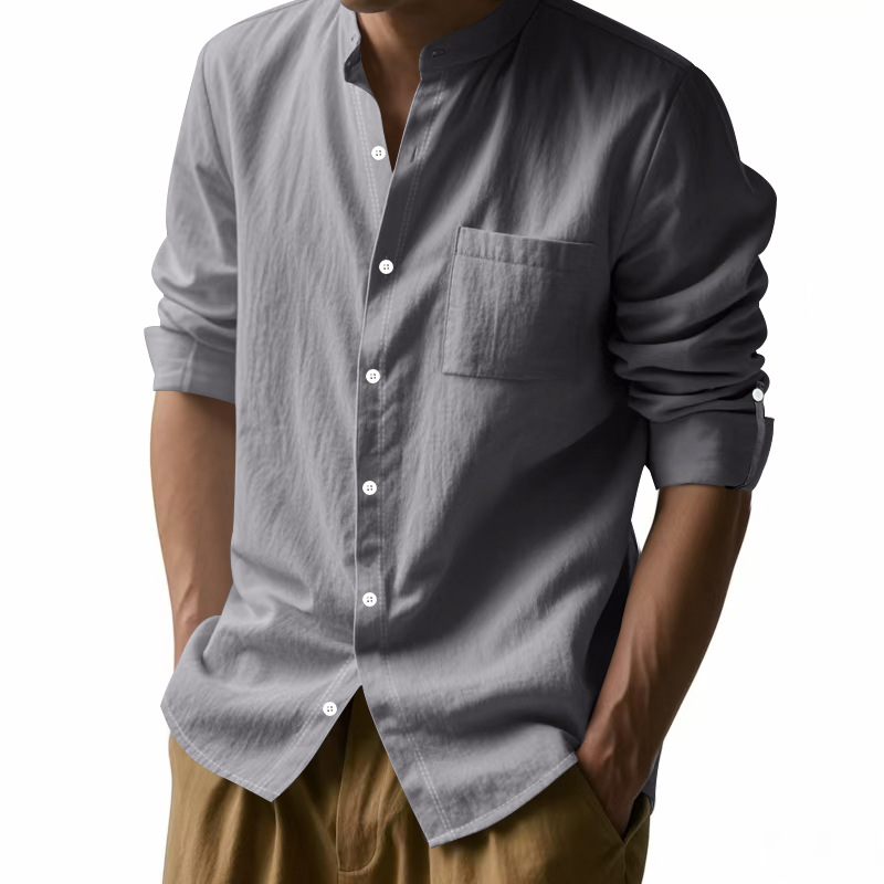 Camicia da uomo in lino con co - Men Linen Formal Wear recensione e prezzo