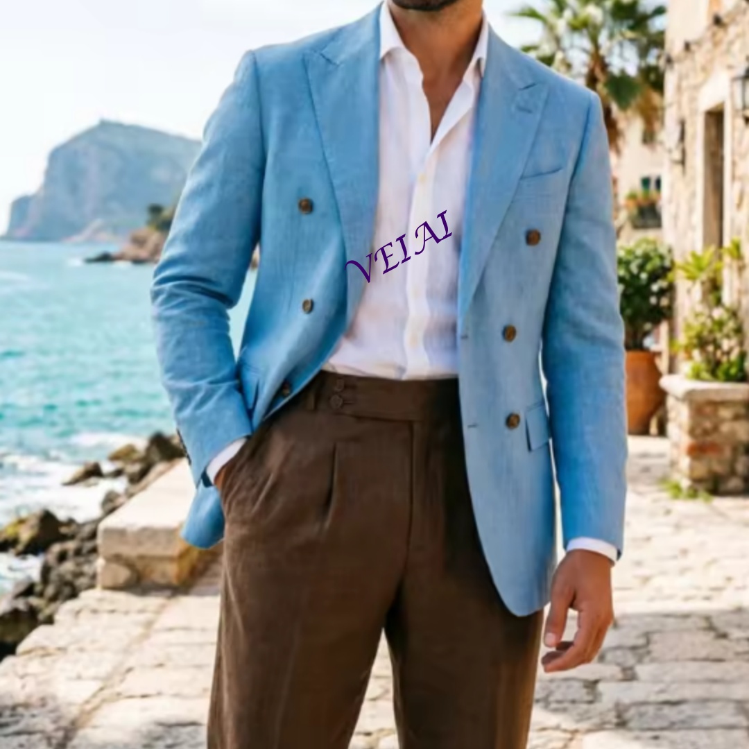 Abito da uomo doppiopetto in l - Men Linen Formal Wear recensione e prezzo